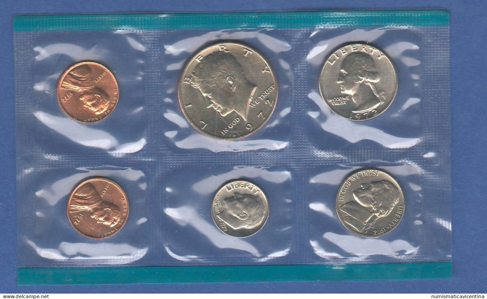 USA America Mint Set 1972 United States 6 Valori UNC - Mint Sets