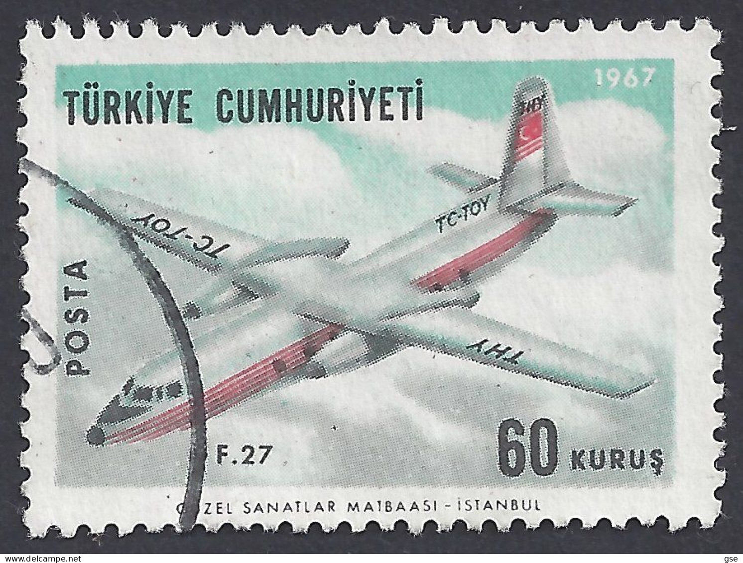 TURCHIA 1967 - Yvert A48° - Aereo | - Poste Aérienne