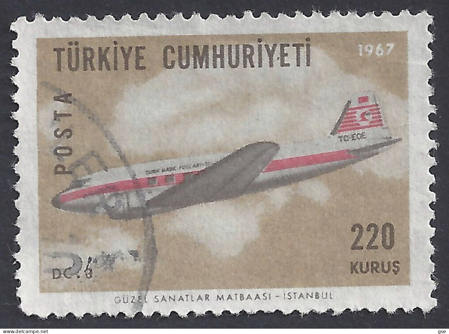 TURCHIA 1967 - Yvert A50° - Aereo | - Poste Aérienne