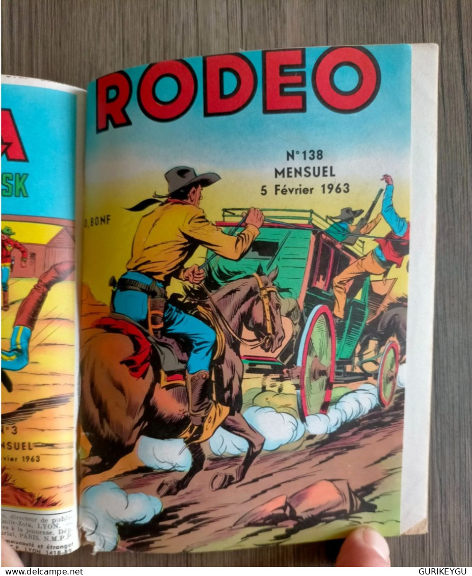 bd ALBUM RODEO n° 18 avec  135.136.137.138. MIKI LE RANGER TEX WILLER LUG 1962 merci de bien lire le détail