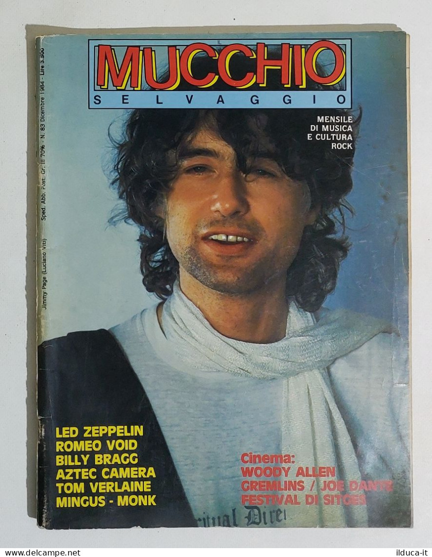 24415 Il Mucchio Selvaggio 1984 N. 83 - Led Zeppelin / Woody Allen / Jimmy Page - Música