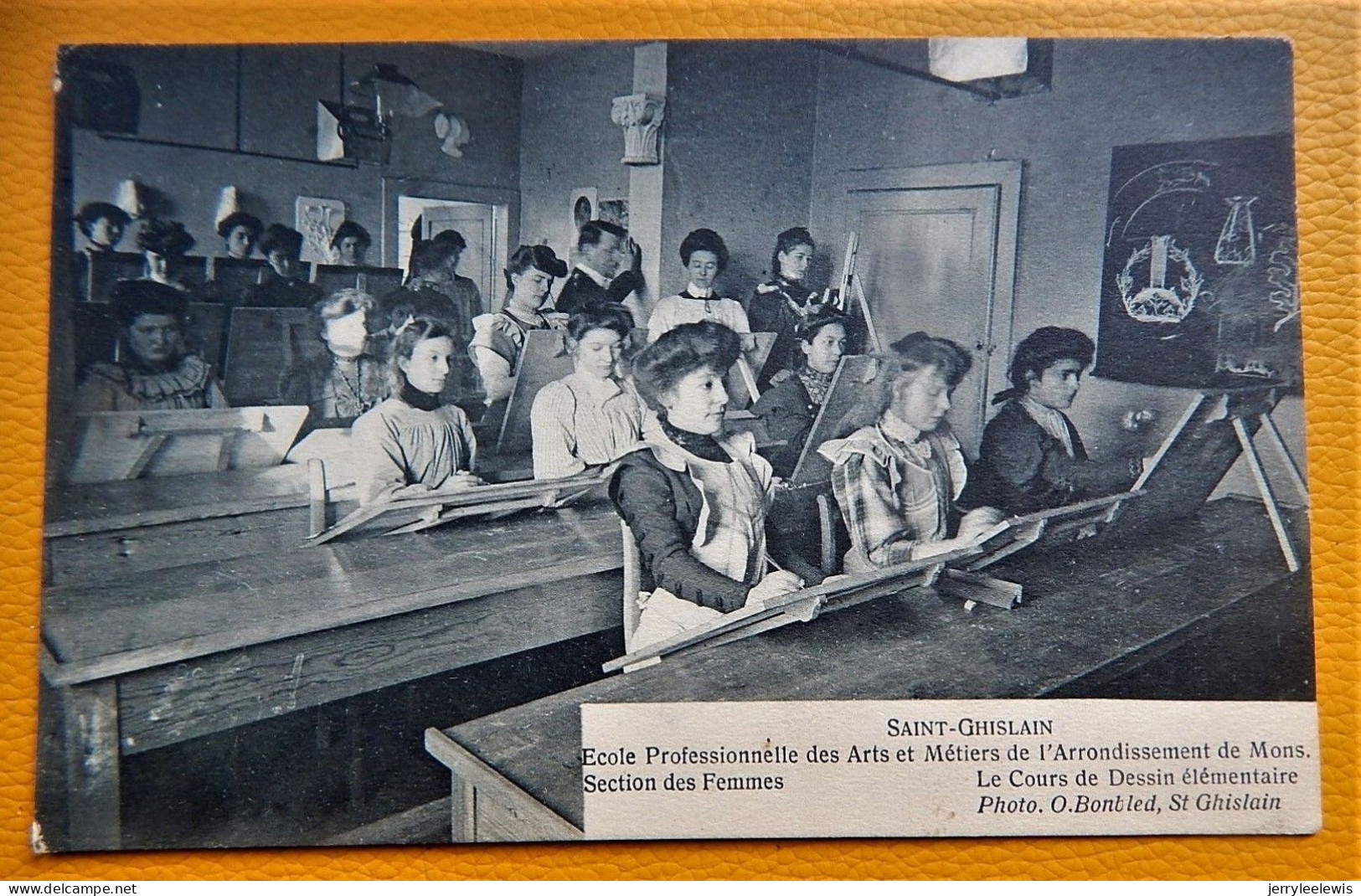 SAINT-GHISLAIN  - Ecole Professionnelle Des Arts Et Métiers - Section Des Femmes - Le Cours De Dessin élémentaire - 1909 - Saint-Ghislain