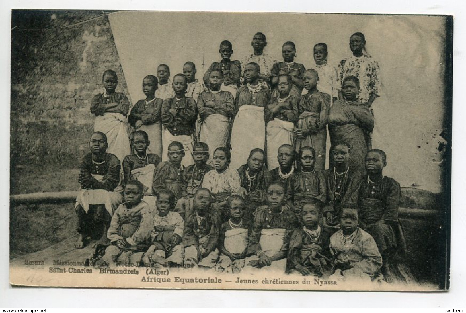 MOZAMBIQUE Région Du NYASSA  Jeunes Filles Indigènes Chretienens   1920    D10 2023 - Mozambique