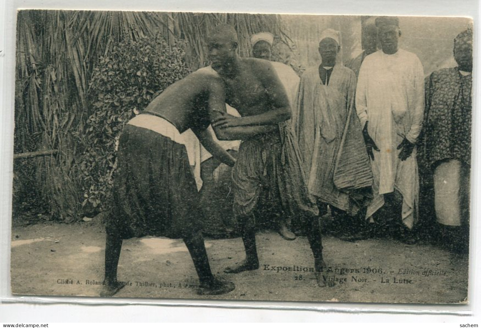 49 LUTTE Lutteurs Combat Village Noir Exposition ANGERS 1906    D10 2023 - Wrestling