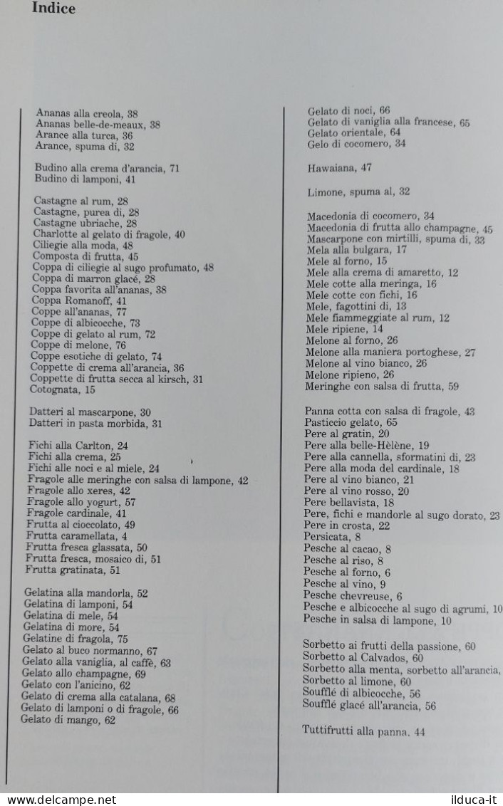 47520 Lb5 Dessert - Ricette E Consigli Di Buona Cucina - Stock Libri 1988 - Huis En Keuken