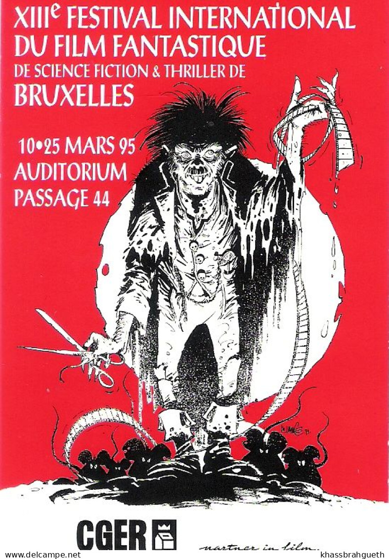 4 MINI CALENDRIERS - FESTIVAL INTERNATIONAL DU FILM FANTASTIQUE DE BRUXELLES - BOURGEON MARINI MEZIERES VANCE - Agende & Calendari