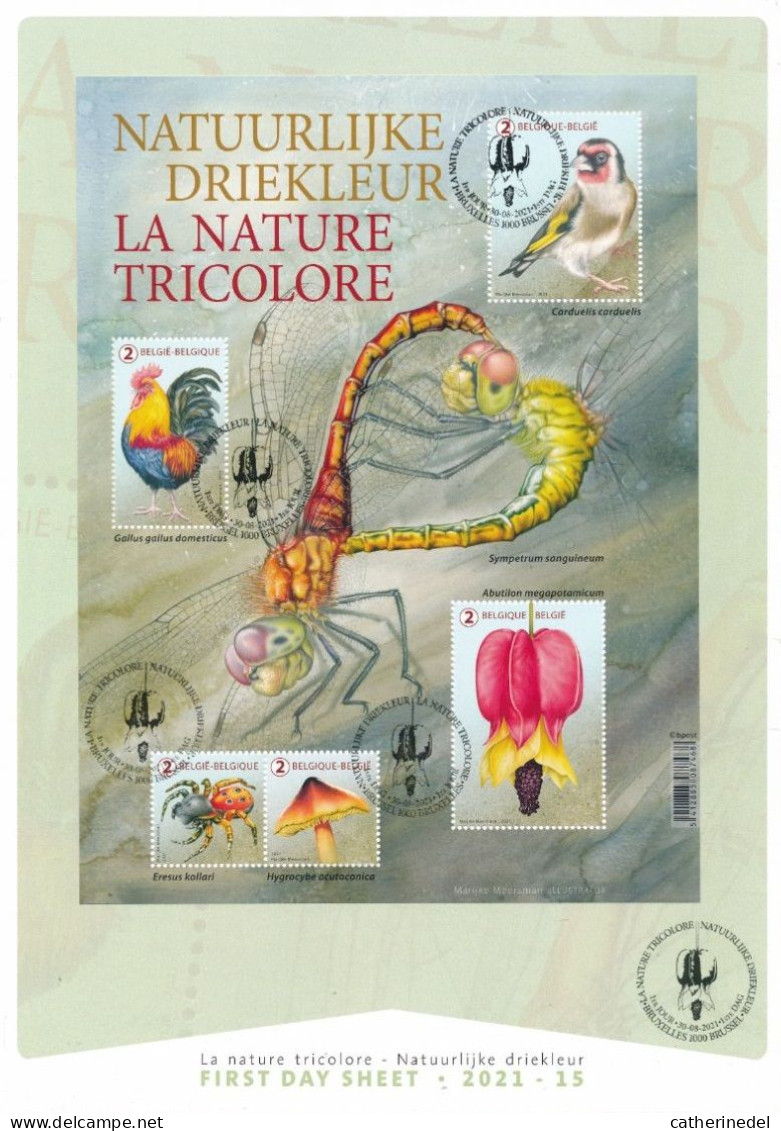 Année 2021 : FDS 2021-15 - 5036-5040 Du Bloc 303 - La Nature Tricolore - 2011-2014