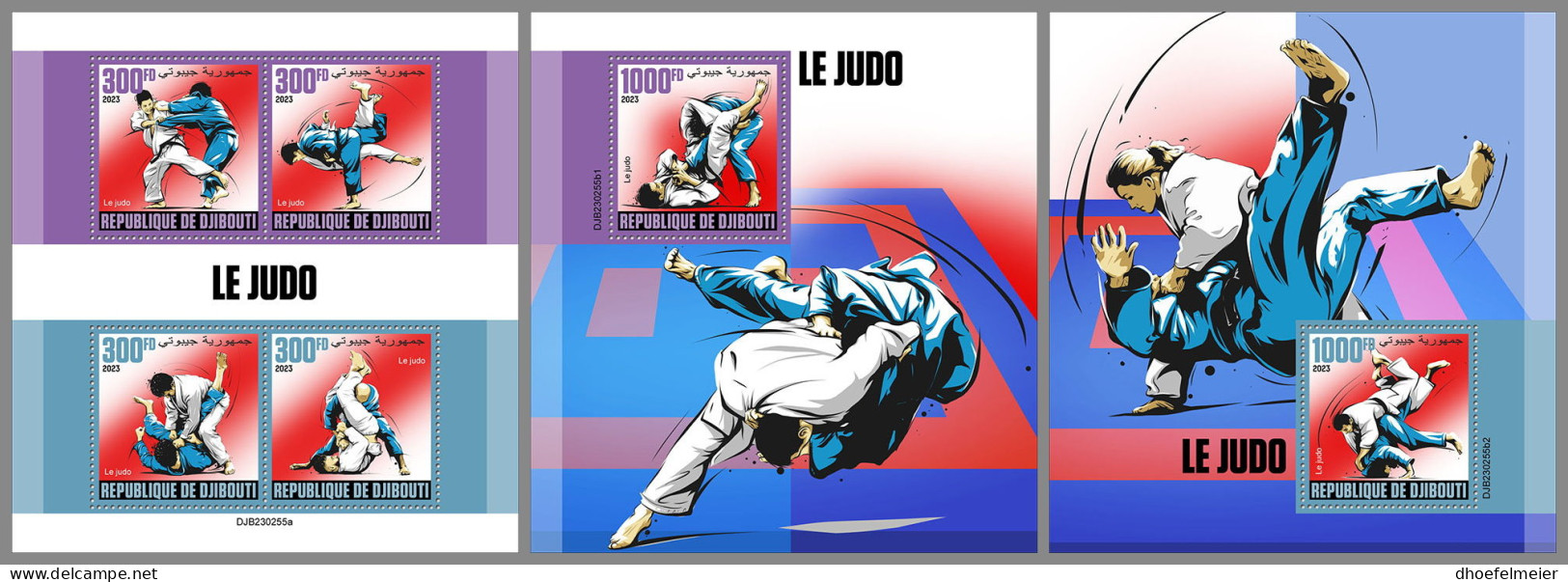 DJIBOUTI 2023 MNH Judo M/S+2S/S - IMPERFORATED - DHQ2341 - Judo