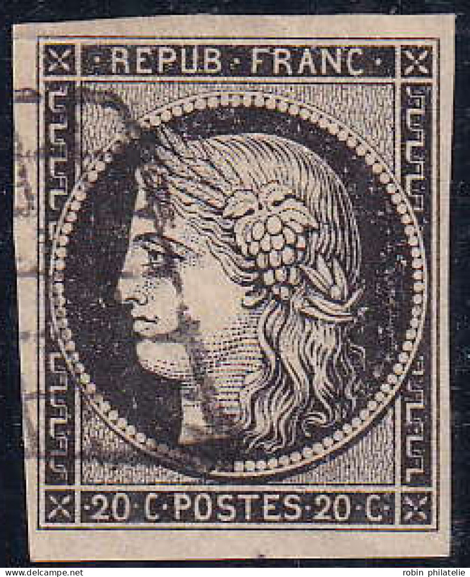 France N°3 20c Noir Sur Jaune TB Qualité:obl - 1849-1850 Ceres