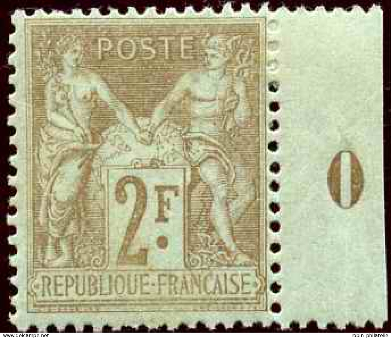 France N°105 2f Bistre Clair Sur Azuré Bdf Qualité:* - 1898-1900 Sage (Type III)