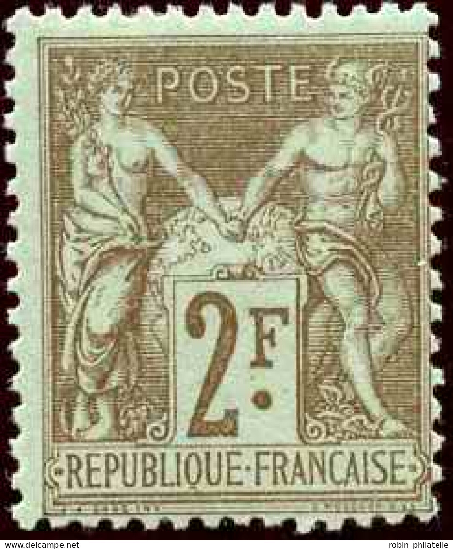 France N°105 2f Bistre Sur Azuré Qualité:* - 1898-1900 Sage (Type III)
