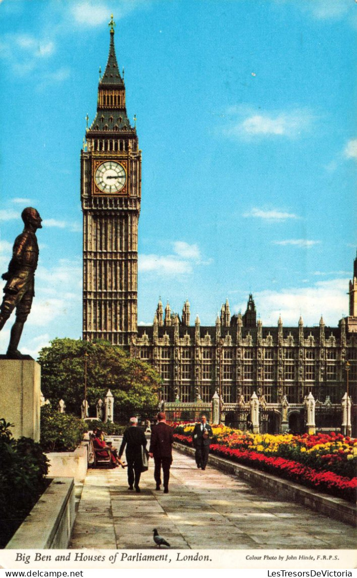 ROYAUME-UNI - Angleterre - London - Big Ben And Houses Of Parliament - Colorisé - Carte Postale - Houses Of Parliament