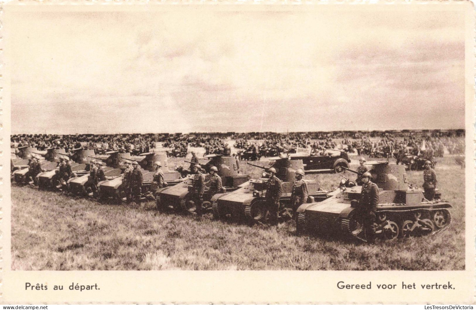 MILITARIA - Série : Ceux Qui Veillent - Prêts Au Départ - Tanks - Carte Postale  Ancienne - Otras Guerras