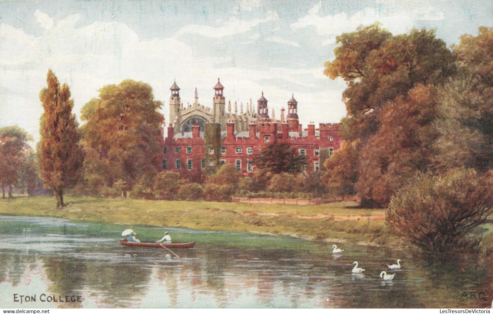 ECOLE - Royaume Uni - Eton College - Colorisé - Carte Postale  Ancienne - Schulen