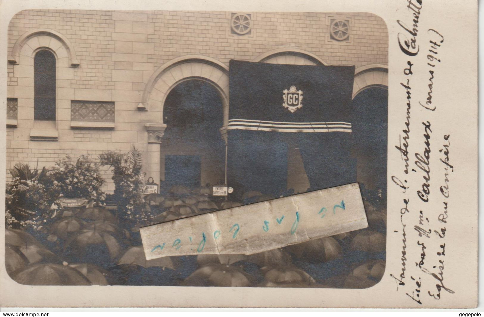 75017 - Eglise St François De Sales , 17 Rue Ampère - Enterrement De Gaston CALMETTE Le 20 Mars 1914 ( Carte Photo ) 2/2 - Paris (17)