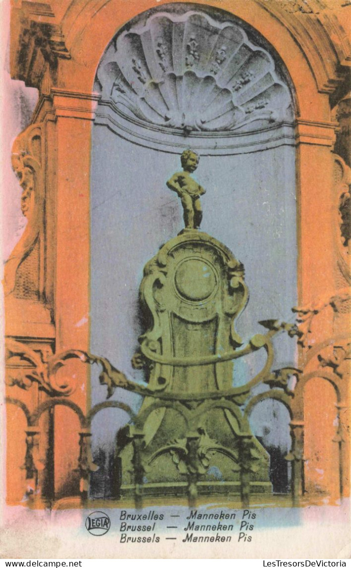 BELGIQUE - Bruxelles - Manneken Pis - Colorisé - Carte Postale Ancienne - Monuments