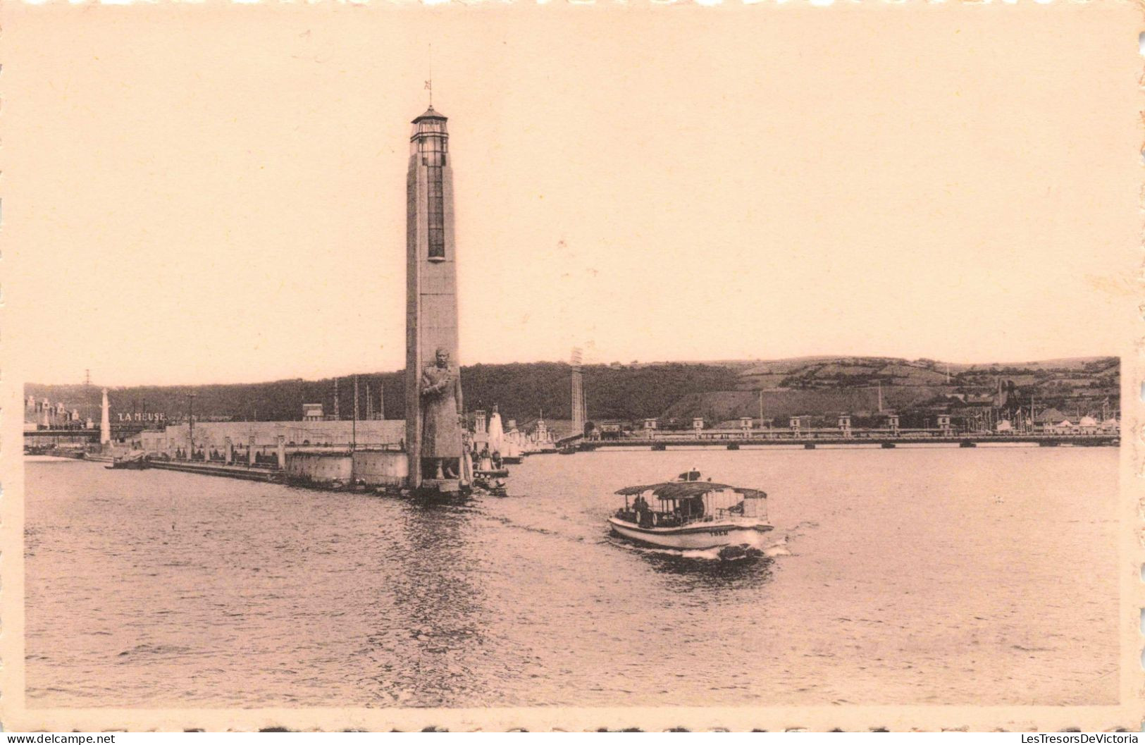 BELGIQUE - Liège - Mémorial Du Roi Albert (à Gauche L'entrée Du Canal) - Carte Postale  Ancienne - Lüttich