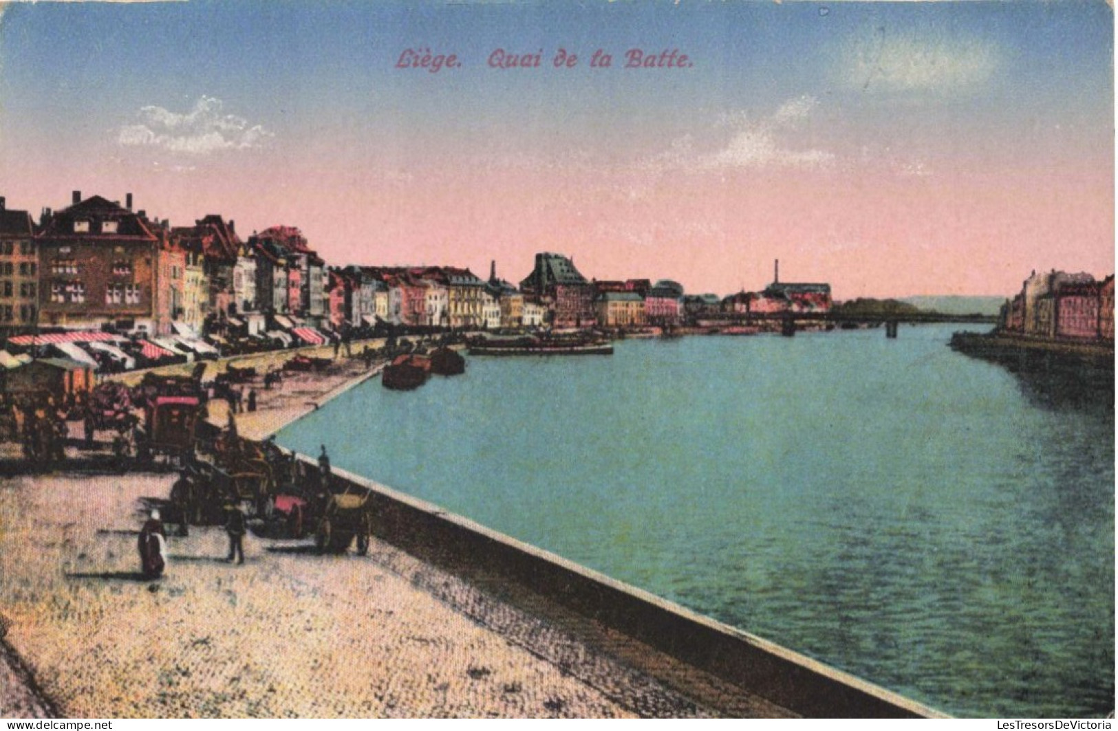 BELGIQUE - Liège - Quai De La Batte - Colorisé - Carte Postale  Ancienne - Lüttich