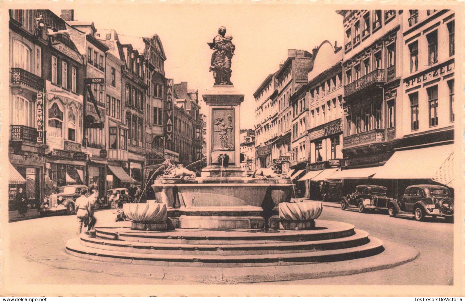 BELGIQUE - Liège - Rue Vinave D'Ile Et Statue De La Vierge  - Carte Postale  Ancienne - Liege