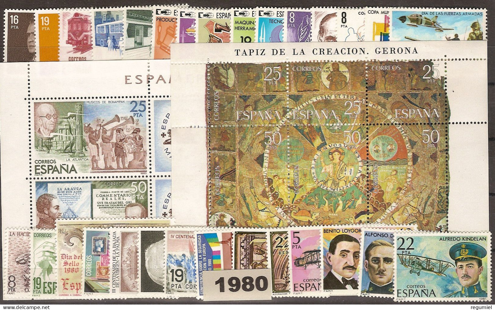España Año 1980  Completo ** 29 Sellos, 2 HB - Años Completos
