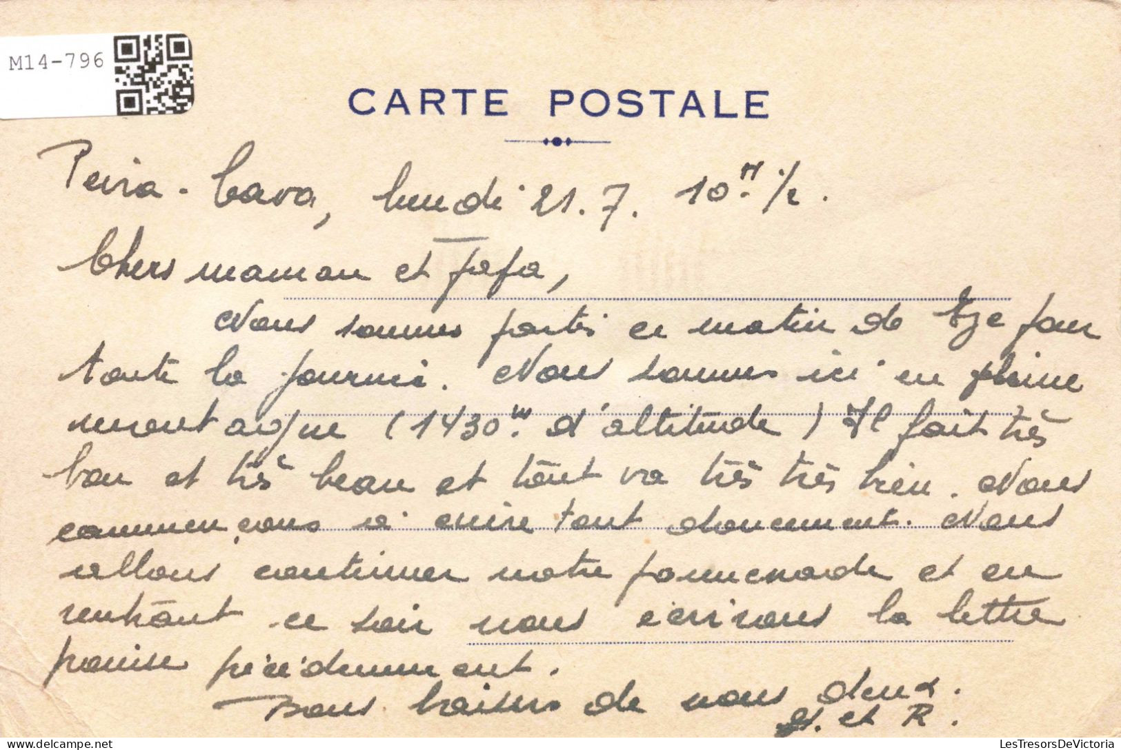 SOUVENIR DE ... - Souvenir Des Alpes - Peira Cava - Carte Postale  Ancienne - Greetings From...