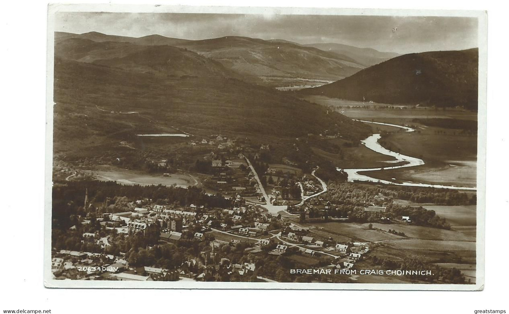 Scotland Postcard Rp Braemar From Craig Choinnich.posted - Aberdeenshire