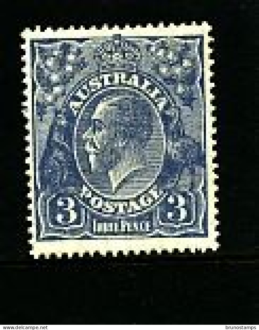 AUSTRALIA - 1926  KGV HEAD  3d  BLUE  SMALL MULTIPLE WMK  PERF 14 MINT  SG 90 - Ongebruikt