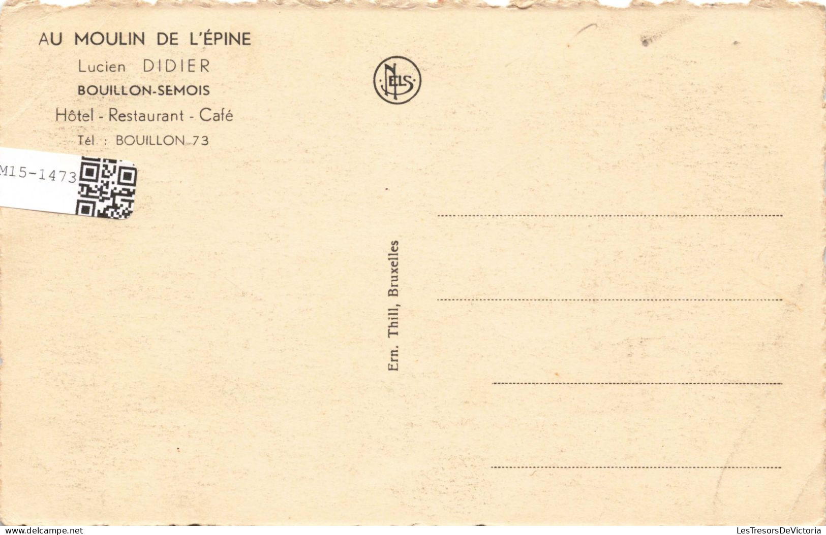 BELGIQUE - Bouillon - Moulin De L'épine - Le Passage De Barque - Carte Postale Ancienne - Bouillon