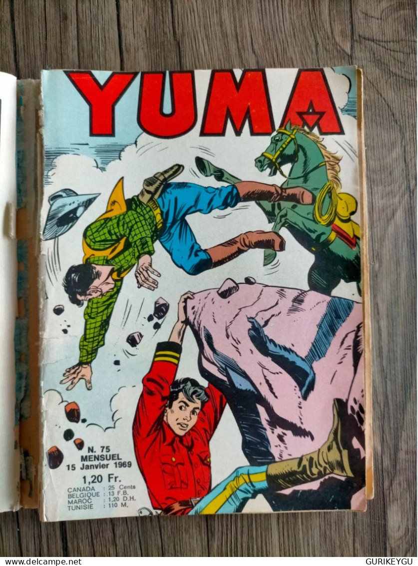 Bd Très Très Rare ALBUM Reliure YUMA  N° 19 Avec N° 73.75 Et 76  LUG 1968 Le Petit Ranger TEX WILLER Et ZAGOR N° 2 - Lug & Semic