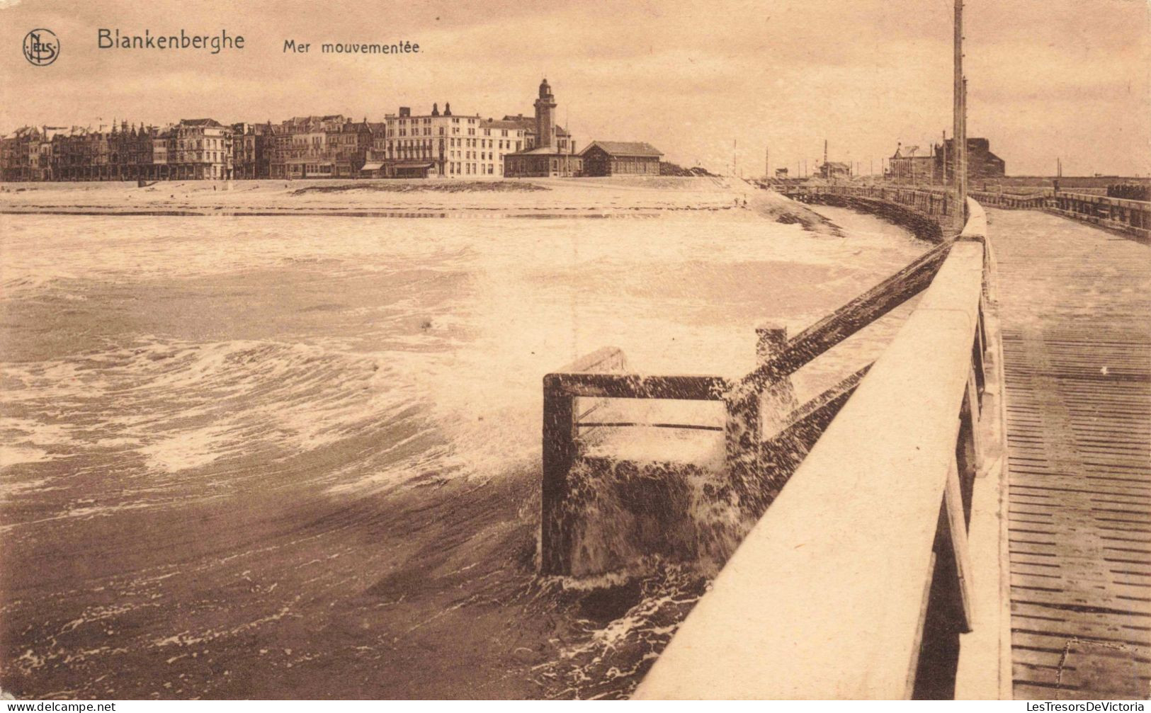 BELGIQUE - Blankenberghe - Mer Mouvementée - Carte Postale Ancienne - Blankenberge