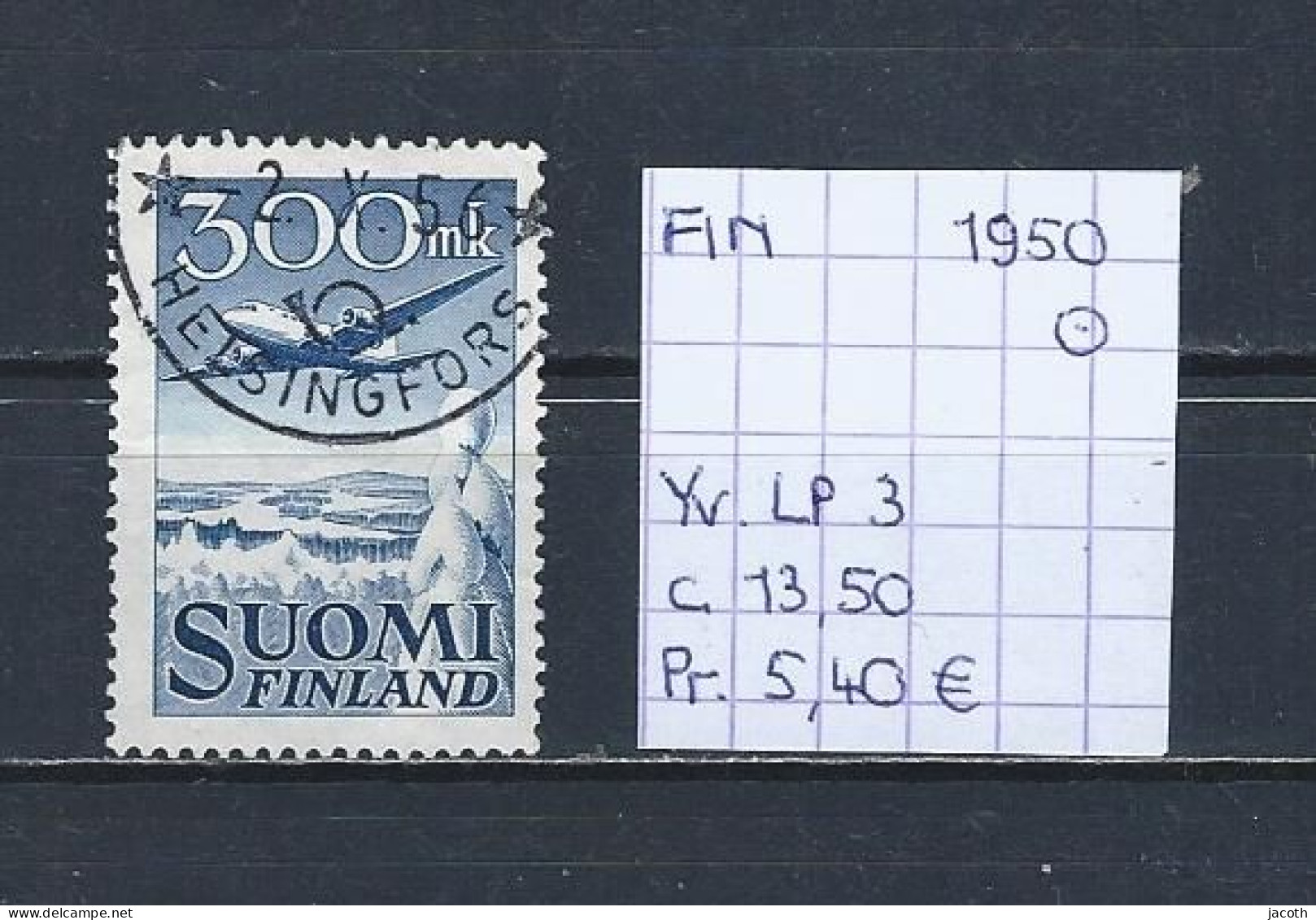 (TJ) Finland 1950 - YT LP. 3 (gest./obl./used) - Usati