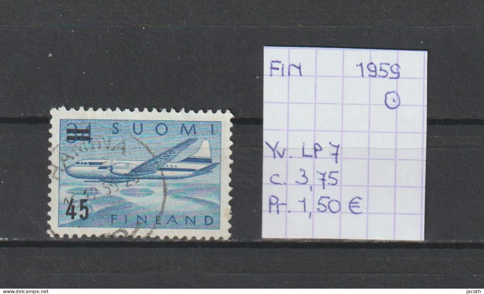 (TJ) Finland 1959 - YT LP. 7 (gest./obl./used) - Used Stamps