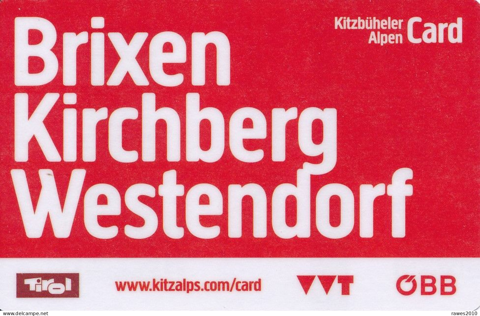 Österreich Brixen Kirchberg Westendorf Kitzbühler Alpen Card 2023 Ticket Mehrfach Bus + Bahn ÖBB - Europa