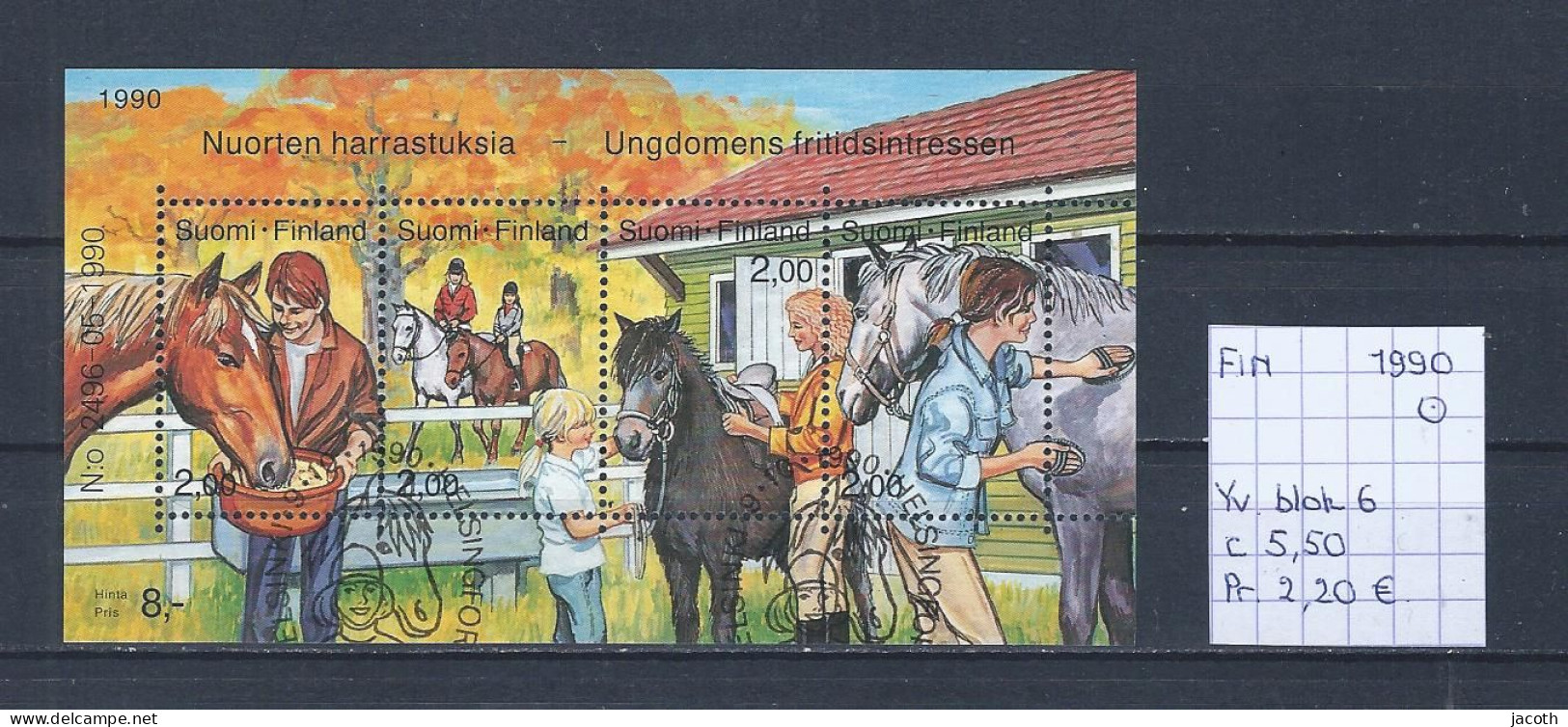 (TJ) Finland 1990 - YT Blok 6 (gest./obl./used) - Blokken & Velletjes