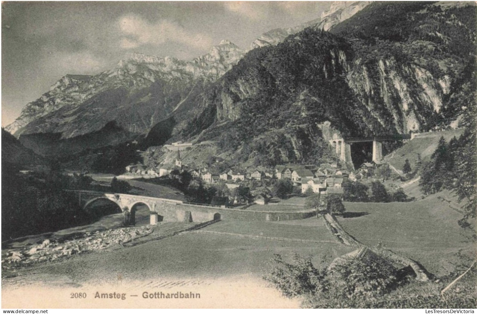 SUISSE - Amsteg - Gotthardbahn - Carte Postale  Ancienne - Steg