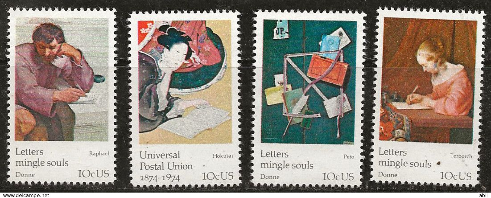 Etats-Unis 1974 N° Y&T :  1017,1018,1019 Et 1021 ** - Unused Stamps