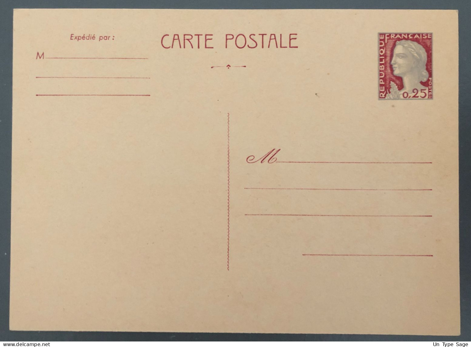 France Entier Type Marianne 25c. - Carte Postale - (B1973) - Streifbänder