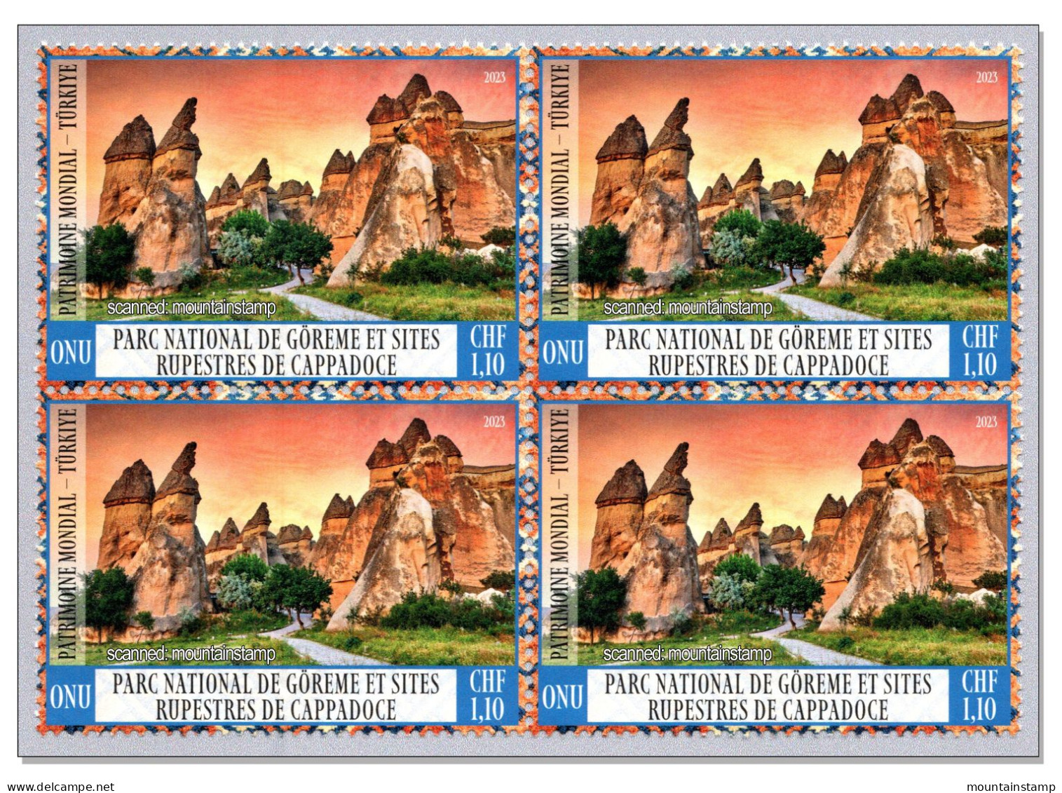 United Nations 2023 ONU Turkey Kappadokien Cappadokia Nature Landscape Goreme National Park Moon Landscape MNH  ** - Nuevos