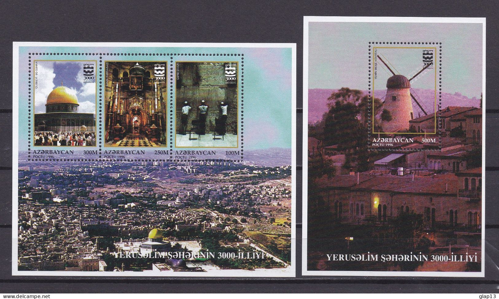 AZERBAIDJAN 1996 BLOC N°23/24 NEUF** JERUSALEM - Aserbaidschan