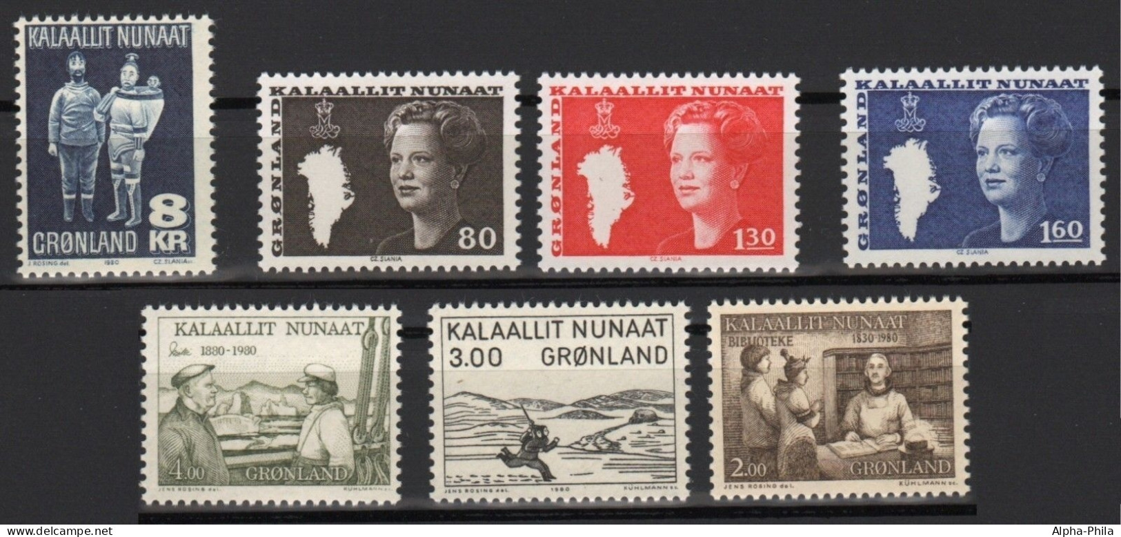 Grönland 1980 - In Den Hauptnummern Kompletter Jahrgang - ** - MNH - Komplette Jahrgänge