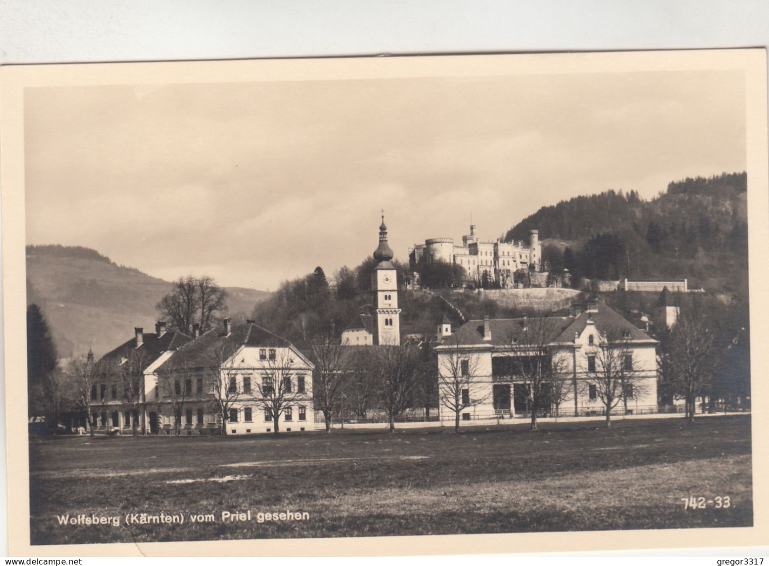 D6078) WOLFSBERG - Kärnten - Vom PRIEL Gesehen - KIRCHE U. Häuser DETAILS Alte FOTO AK 1938 - Wolfsberg