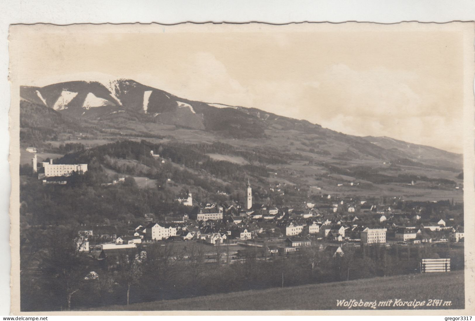 D6083) WOLFSBERG Mit Koralpe - S/W FOTO AK 1930 - Wolfsberg