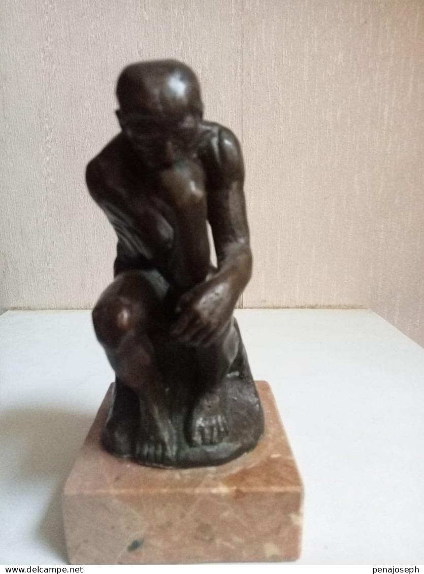 Reproduction Bronze Statue Le Baiser De Rodin Hauteur 13 Cm X 7 Cm - Bronzi