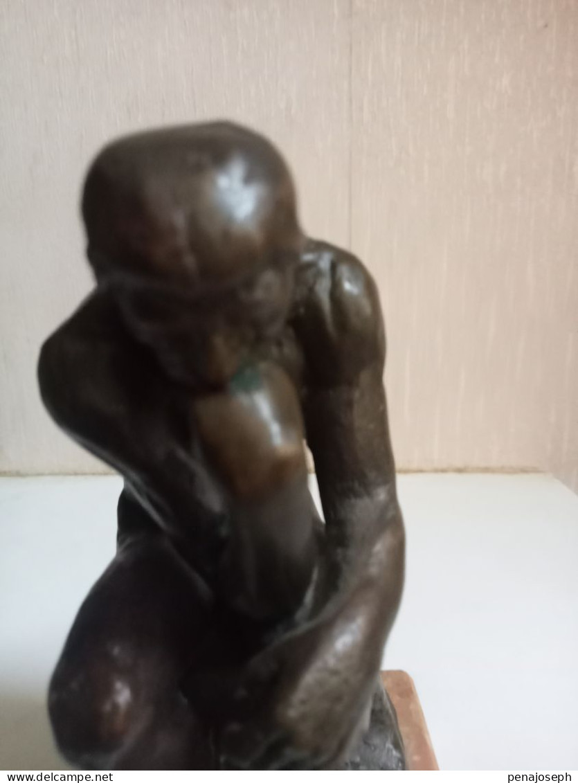 Reproduction Bronze Statue Le Baiser De Rodin Hauteur 13 Cm X 7 Cm - Bronzen