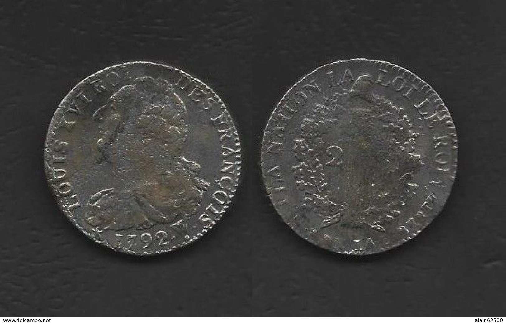 LOUIS XVI . 2 SOLS FRANCOIS . AN4 . 1792 W . ARRAS . - 1792-1804 Primera República 