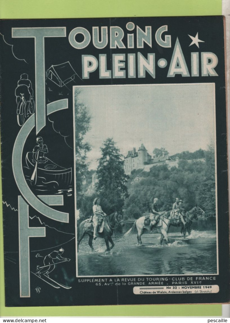 TOURING PLEIN AIR 11 1949 - SKI - ST ETIENNE - L'ARIEGE - LA RHUE - DRANSE DE MORZINE & DE SAVOIE - JEEP EULALIE - CORSE - Testi Generali