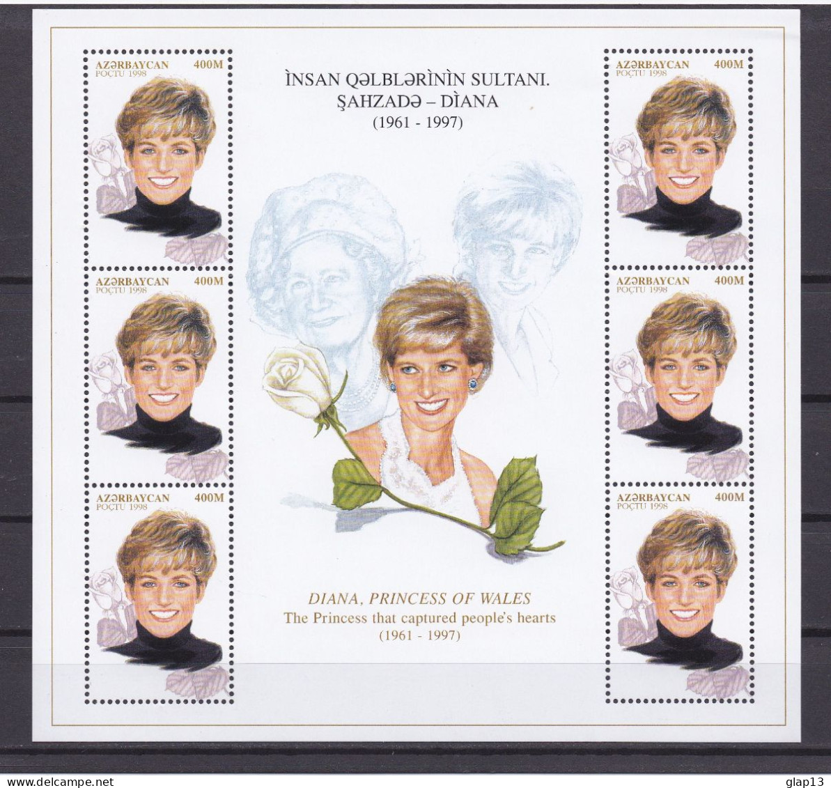 AZERBAIDJAN 1998 BLOC N°38/39 NEUF** PRINCESSE DIANA - Azerbeidzjan