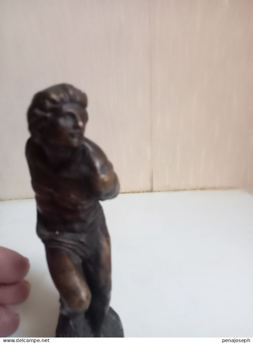 Sculpture Figurine En Bronze Hauteur 14,5 Cm - Bronzi