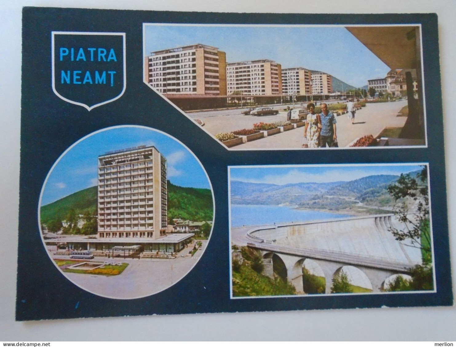 D198744   Old Postcard -  Romania  Postal Stationery  - Cod 192/79   - Piatra Neamt  Hotelul Ceahlau  Baraj Lenin Dam - Hotels & Restaurants