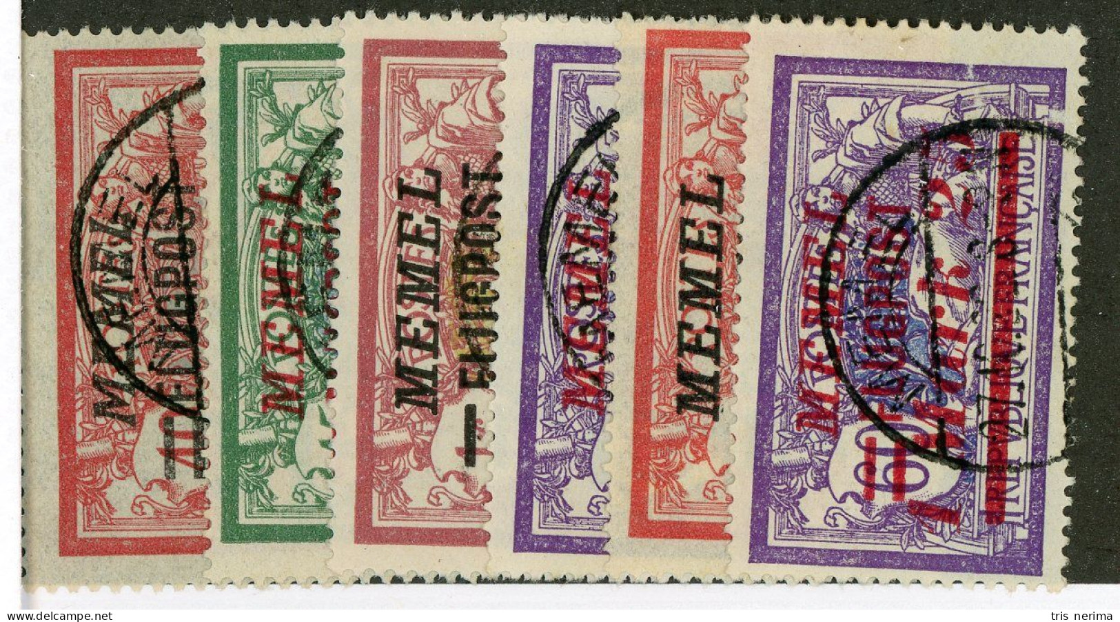 18382 Memel 1920 Scott #C20/29 Used ( Cv $150. )  LOWER BIDS 20% OFF - Used Stamps